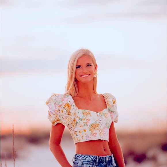 For Love And Lemons Tops - FOR THE LOVE AND LEMONS CHAMOMILE DENIM CROP TOP!👍❤️